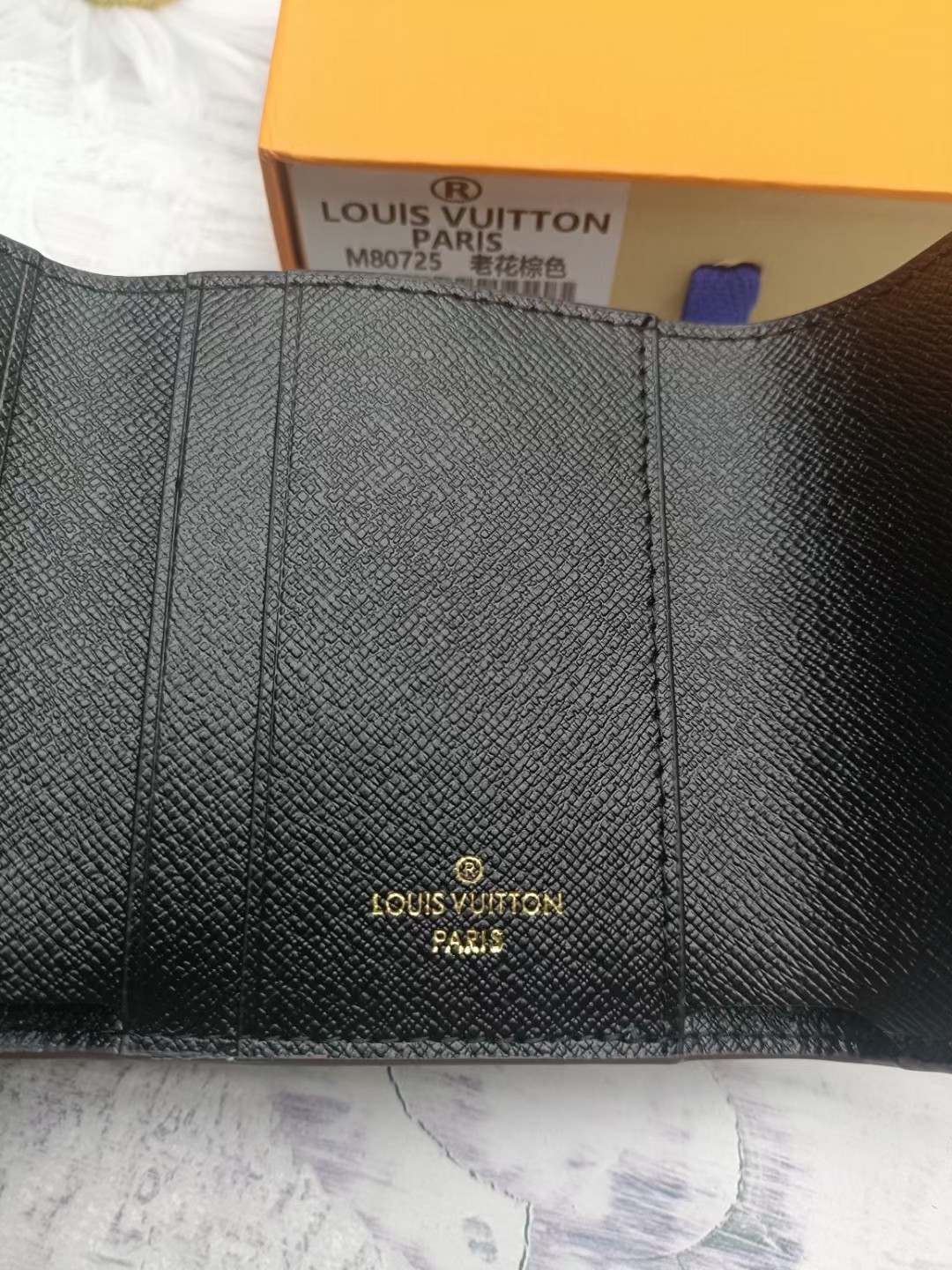 Leather Card Holder - Texture Detail Leather card holder texture