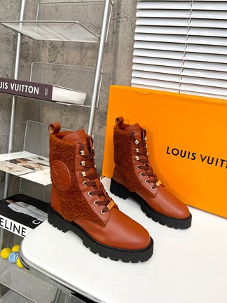 Louis Vuitton Martin Boots Calfskin Cowhide Rubber Fall Collection Casual
