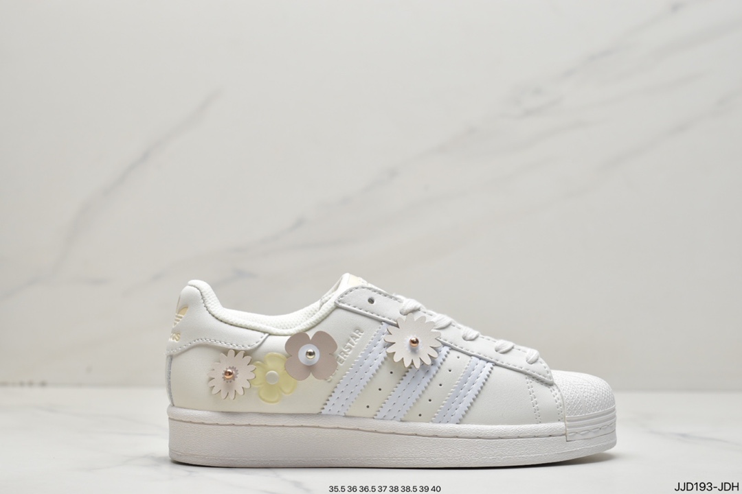 Adidas clover Originals Superstar W ”Beige/Daisy” classic shell head series low help GX2171