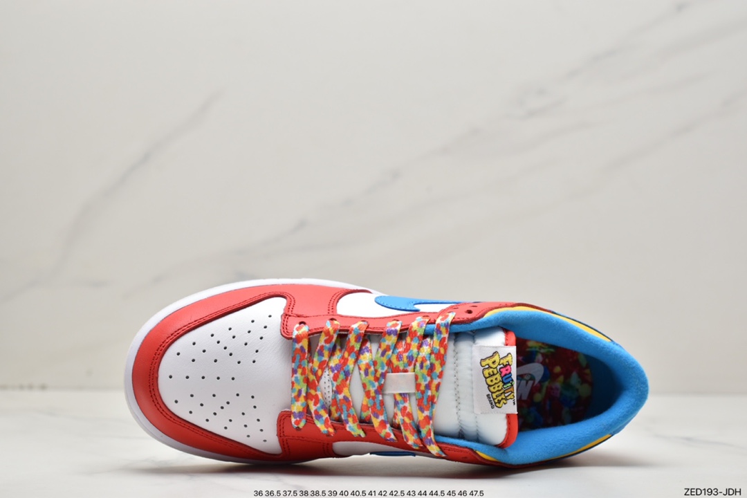 LeBron James x Nike Dunk Low Fruit Cereal Low Top Sports and Leisure Sneakers DH8009-600