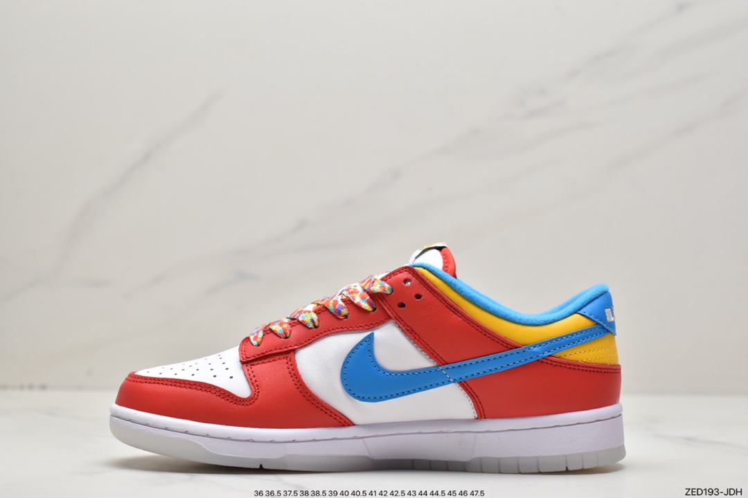 LeBron James x Nike Dunk Low Fruit Cereal Low Top Sports and Leisure Sneakers DH8009-600