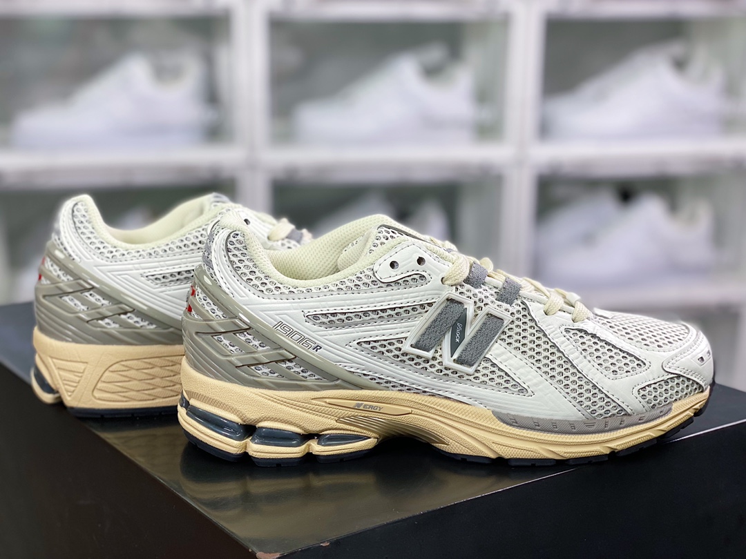 M1906R Series Retro Dad Style Casual Sports Jogging Shoes ”Mesh Rice White Gray” M1906RRP