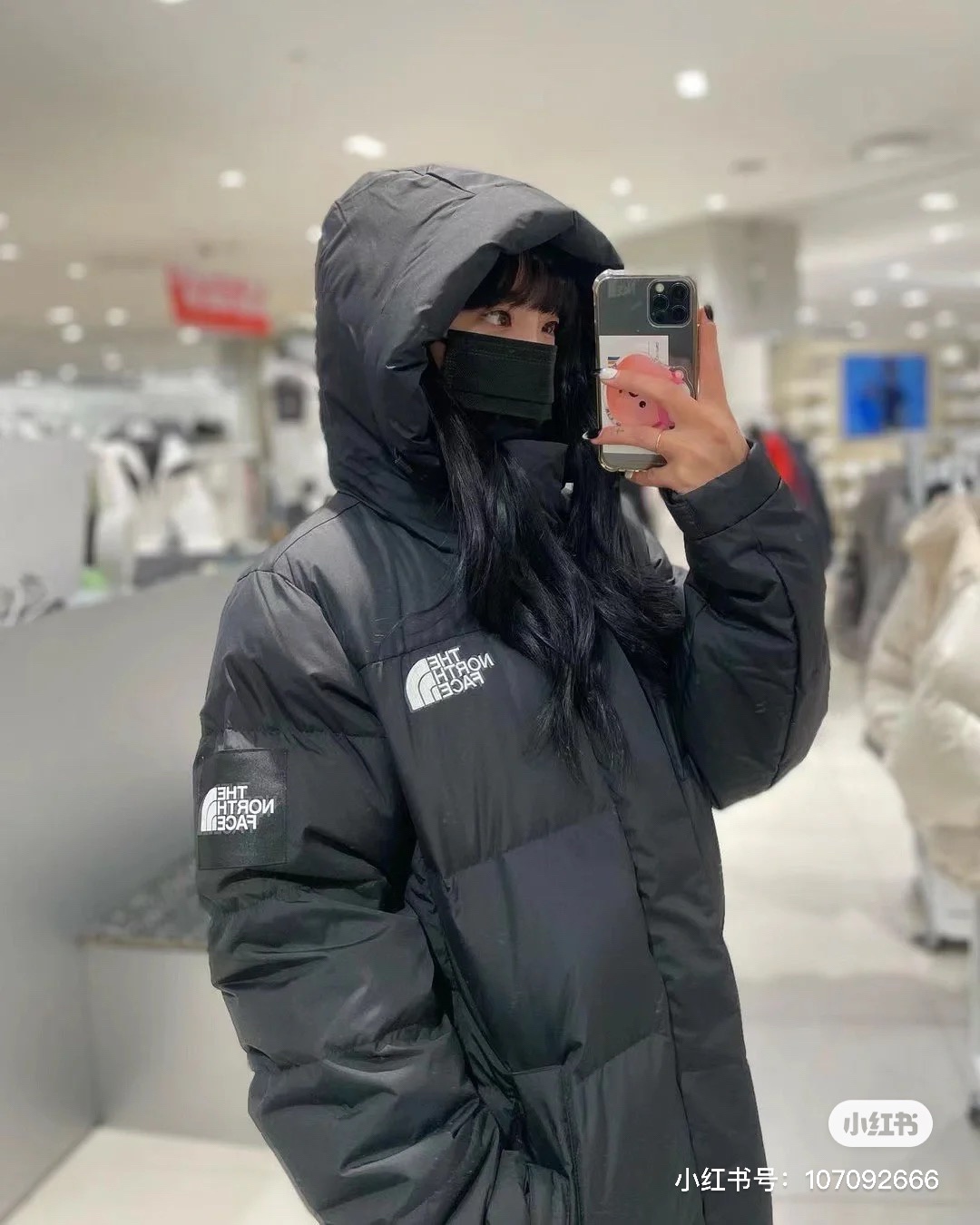 580 THE NORTH FACE 2022Fw 袖标Logo长款羽绒服冬季男女同款