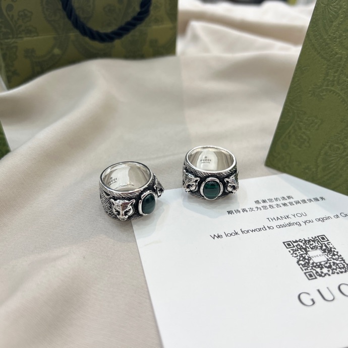 NO:359992,Gucci Gucci sterling silver new version double tiger head peacock turquoise retro ring Size 14# 16# 18# 20# 22# 24#, Gucci ring, gucci, gucci, ring, pure silver19860909Gucci古驰纯银新版双虎头孔雀绿松石复古戒指 尺寸14# 16# 18# 20# 22# 24#,古驰戒指,gucci,gucci,ring,pure silver,Jewelry