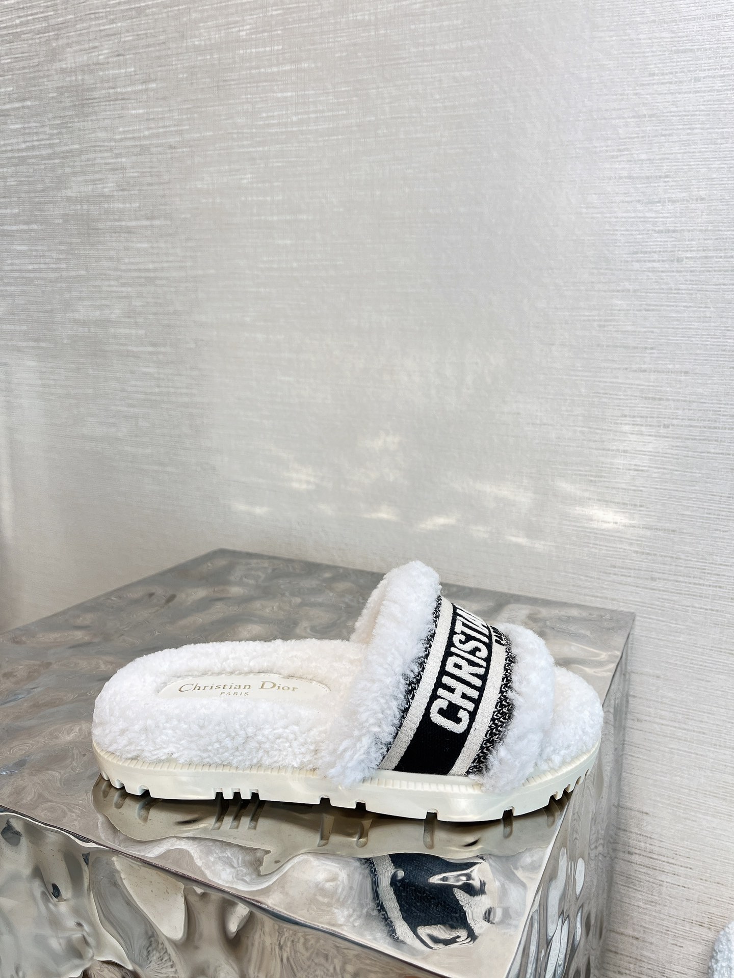 Dior Cheap
 Shoes Slippers White Embroidery Wool Fall/Winter Collection