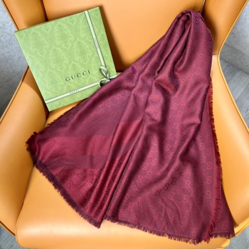 Gucci Wool & Silk Blend Scarf with GG Logo - Soft, Luxurious, and Stylish 1 Gucci Wool & Silk Blend Scarf with GG Logo - Soft, Luxurious, and Stylish