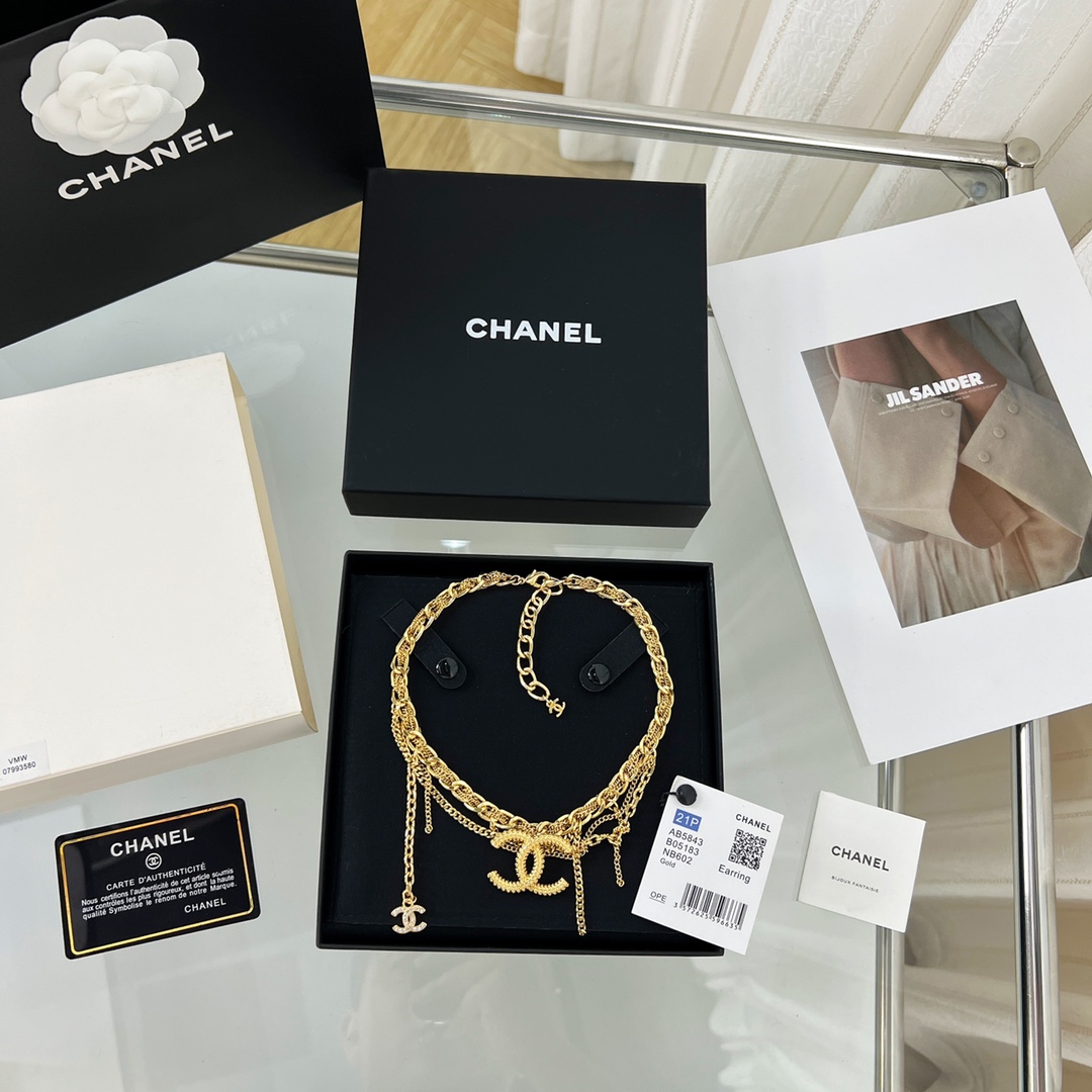 新款☑️CHANEL香奈儿 双c 流苏项链