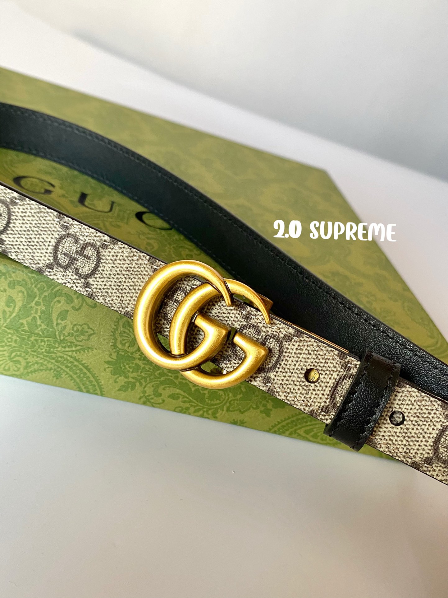 GUCCI古琦Supreme帆布腰带