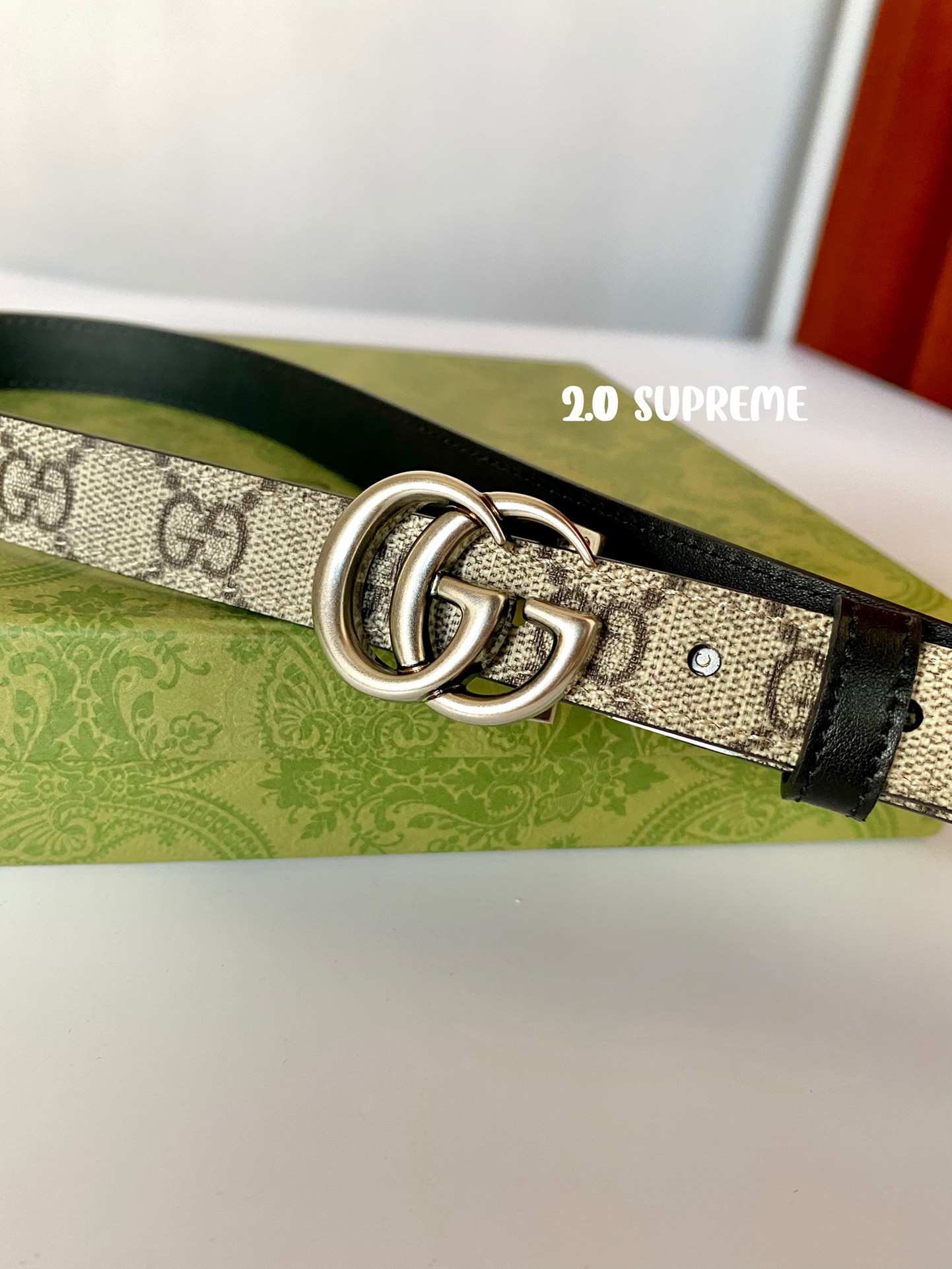 GUCCI古琦Supreme帆布腰带