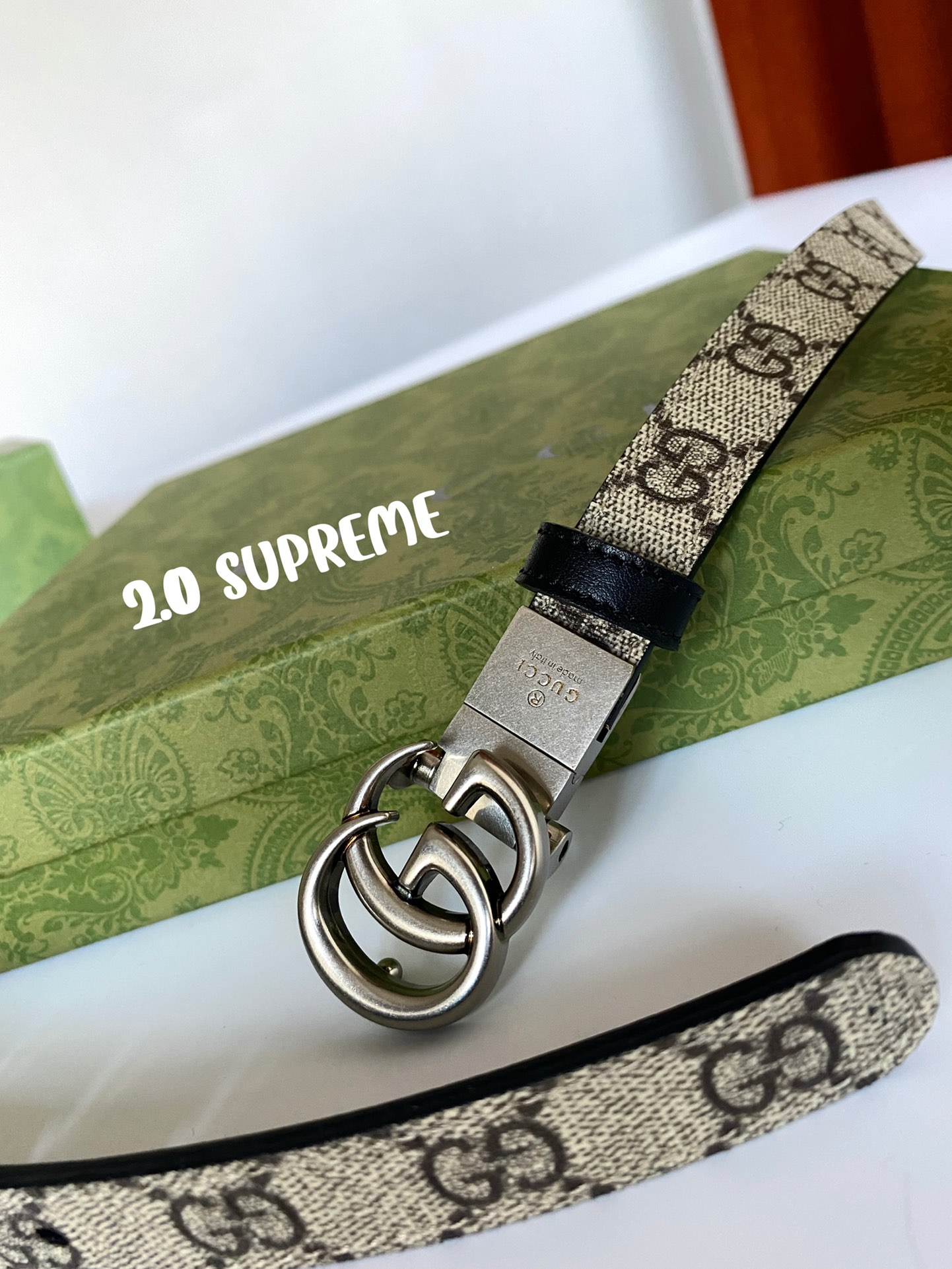 GUCCI古琦Supreme帆布腰带