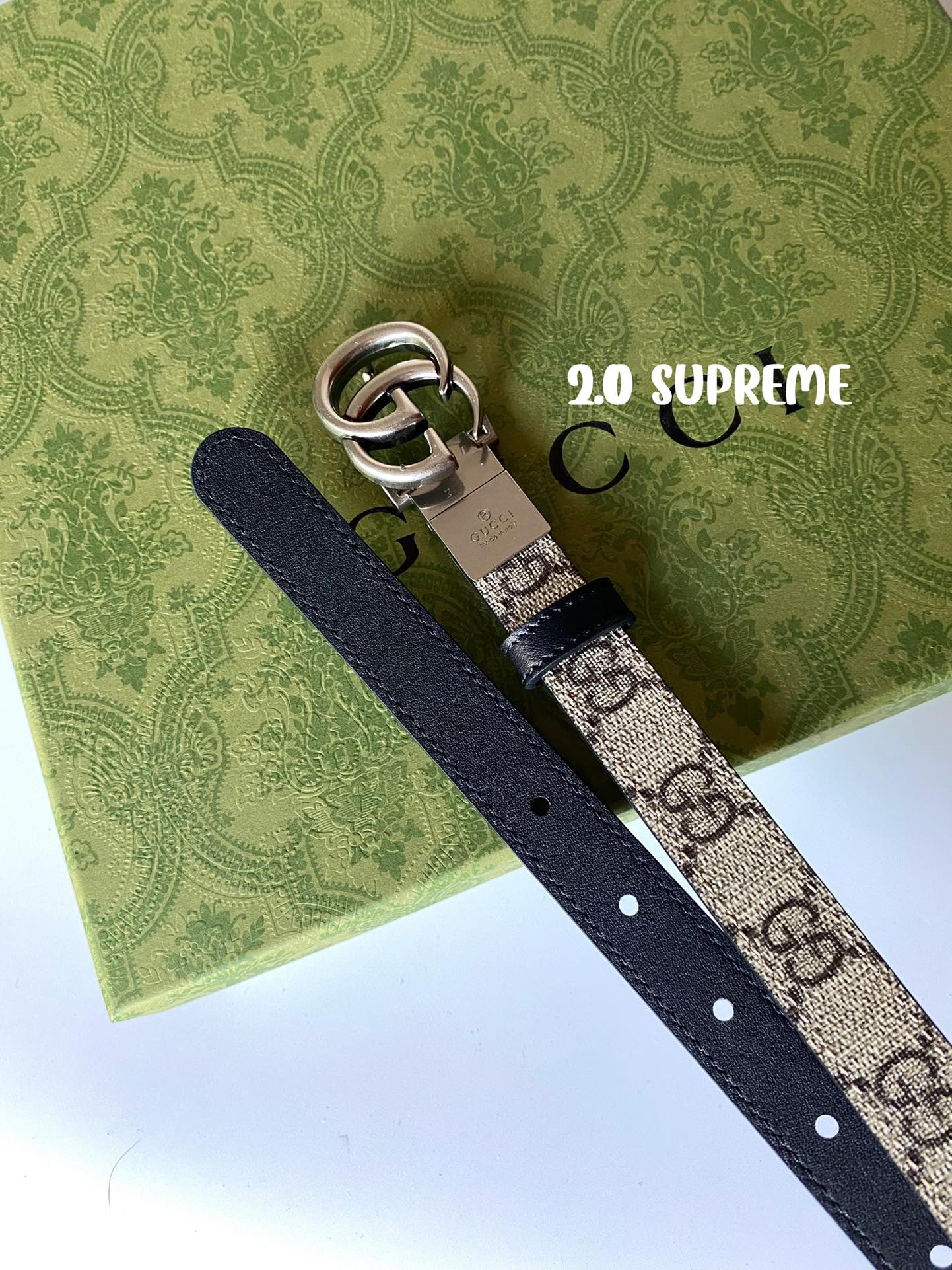 GUCCI古琦Supreme帆布腰带