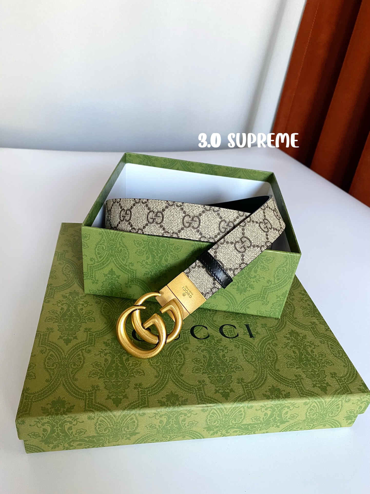 GUCCI古琦Supreme帆布腰带