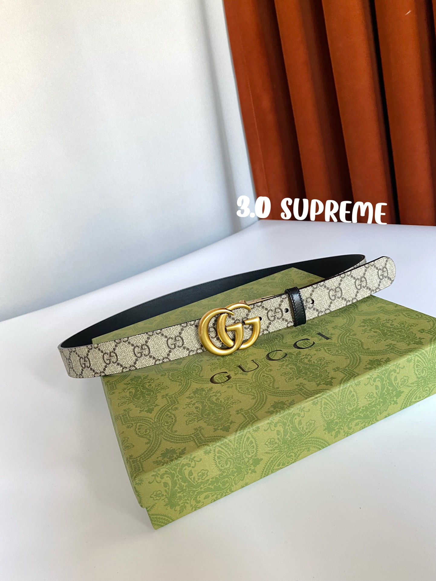 GUCCI古琦Supreme帆布腰带