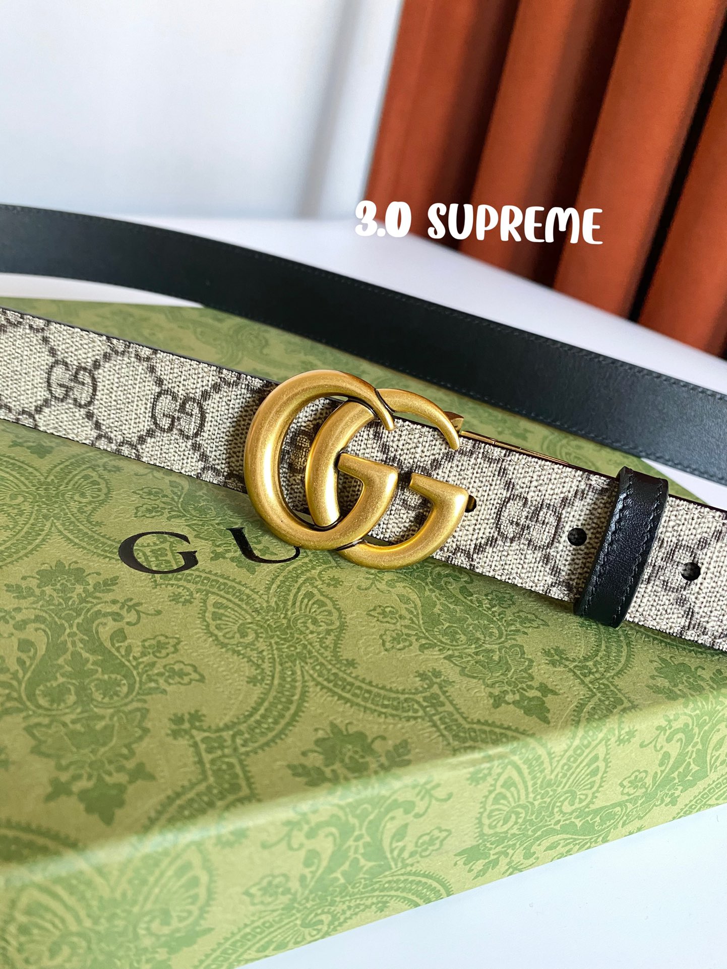 GUCCI古琦Supreme帆布腰带