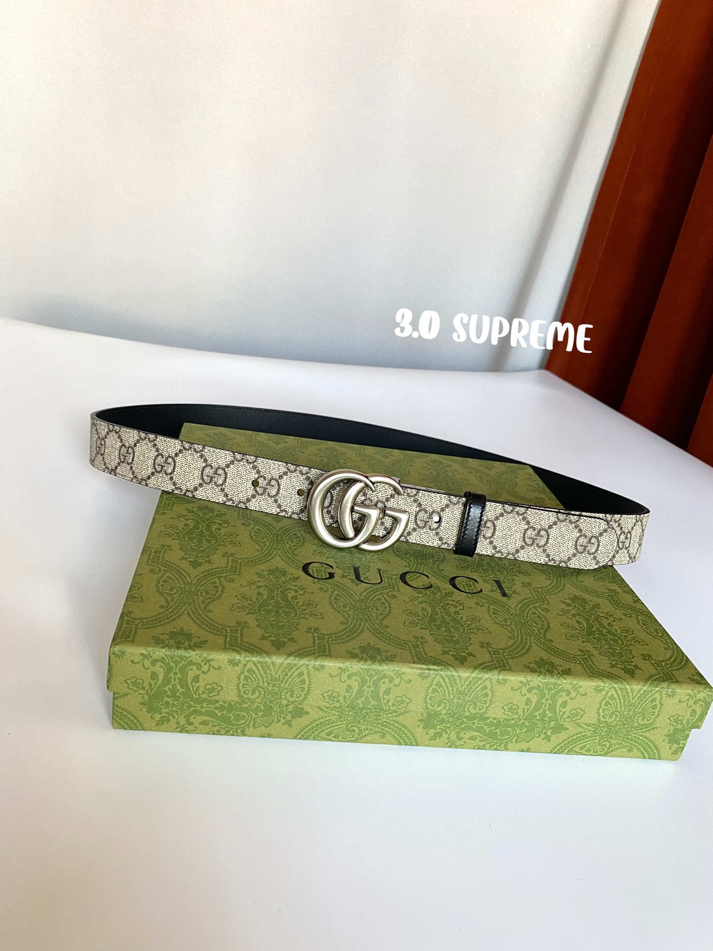 GUCCI古琦Supreme帆布腰带