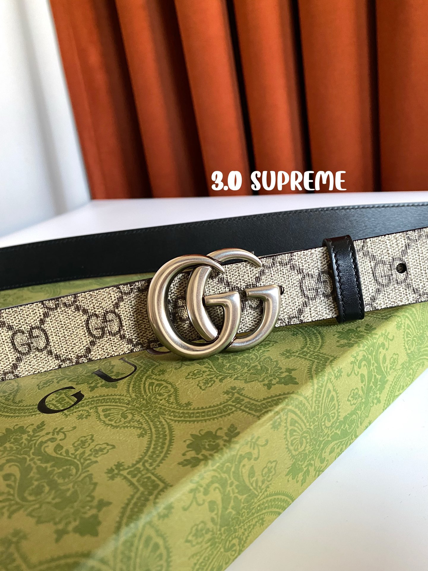 GUCCI古琦Supreme帆布腰带