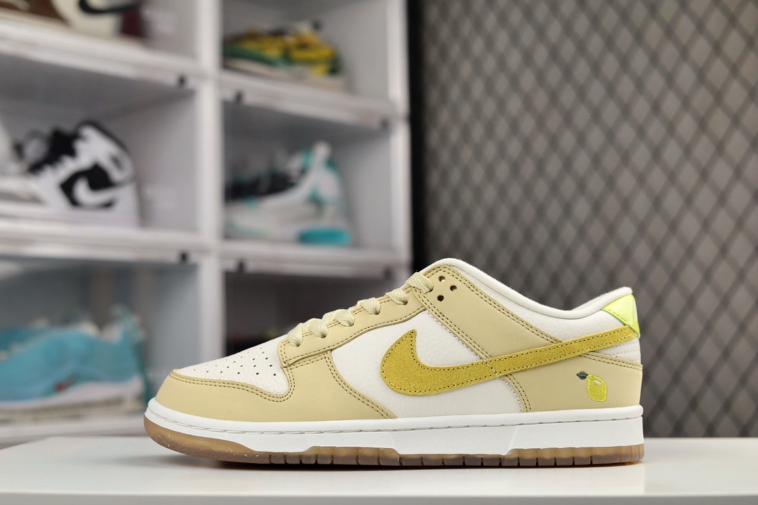H0 公司级 Nike Dunk Low”Lemon Drop” 柠檬 极力推荐原装头层材料 独家版型蒸餾加工帶來的是更好的视觉和脚感体验大厂纯原品质出货 清洁度 电绣工艺 皮料切割干净无任何毛边 细节完美