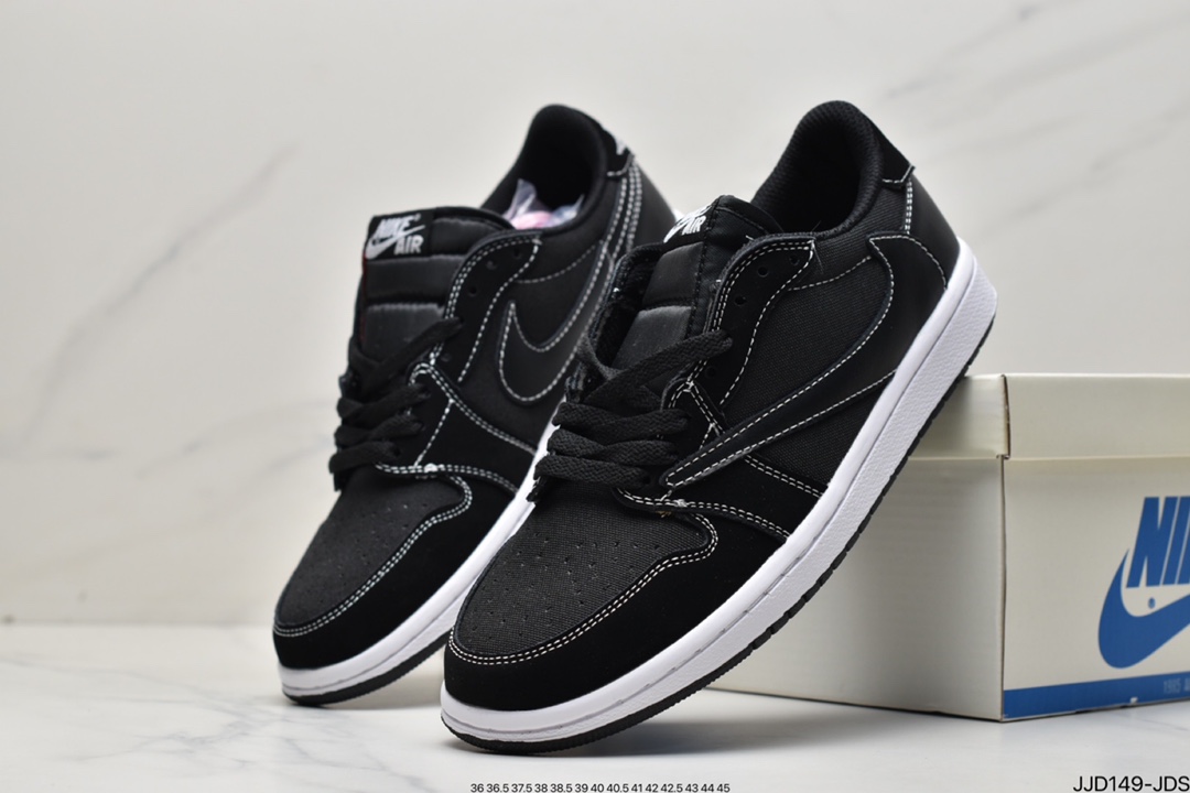 130 Travis Scott x Air Jordan AJ1 Low QX 倒钩TS联名低帮板鞋