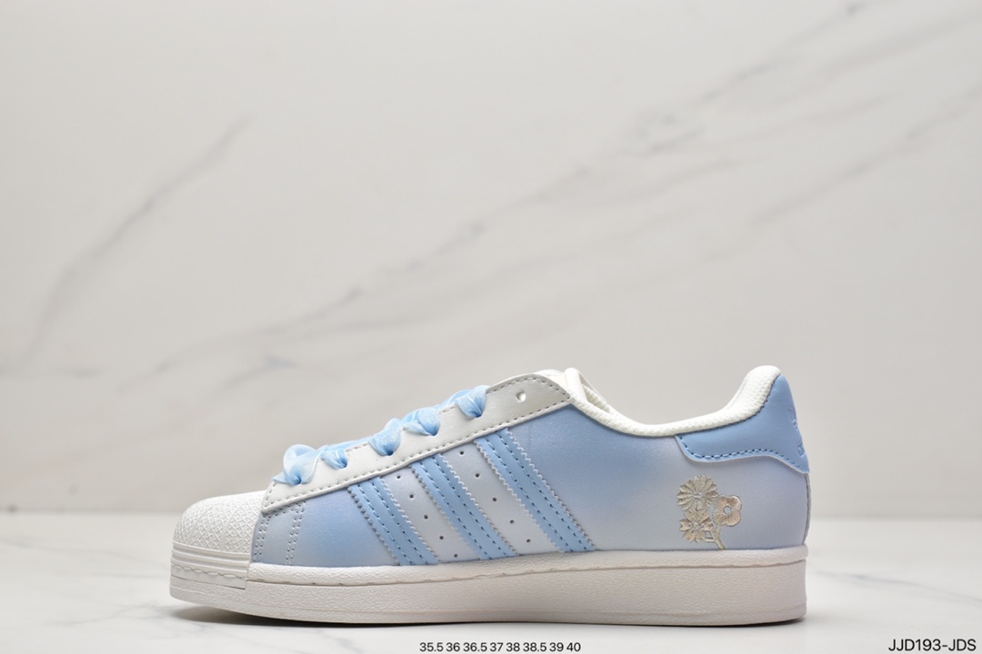 Originals Superstar W”Beige/Daisy”classic shell head series low top GX2173