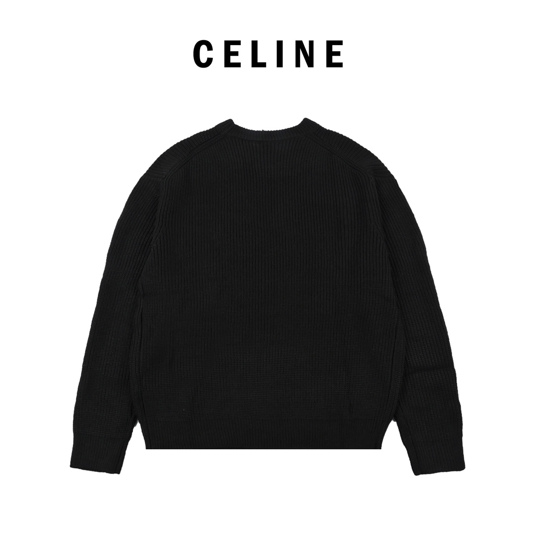 280 Celine 赛琳21FW 胸前经典logo毛衣 购入zp开版