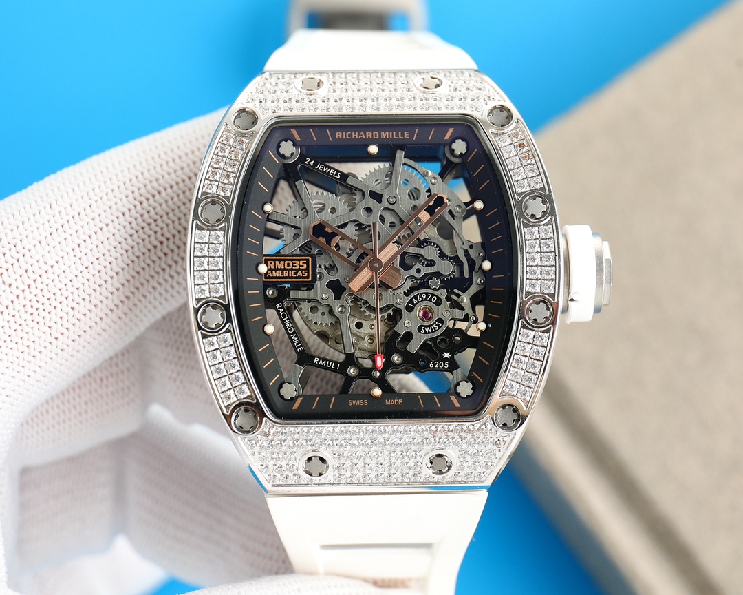 1450 理查德米勒【Richard Mille】理查系列钢表壳首次突破做到镶钻工艺