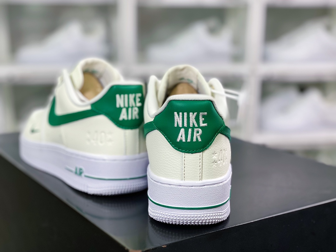 200  Air Force 1 Low”空军一号低帮经典百搭休闲运动板鞋“米白绿双勾金扣”DQ7582-101