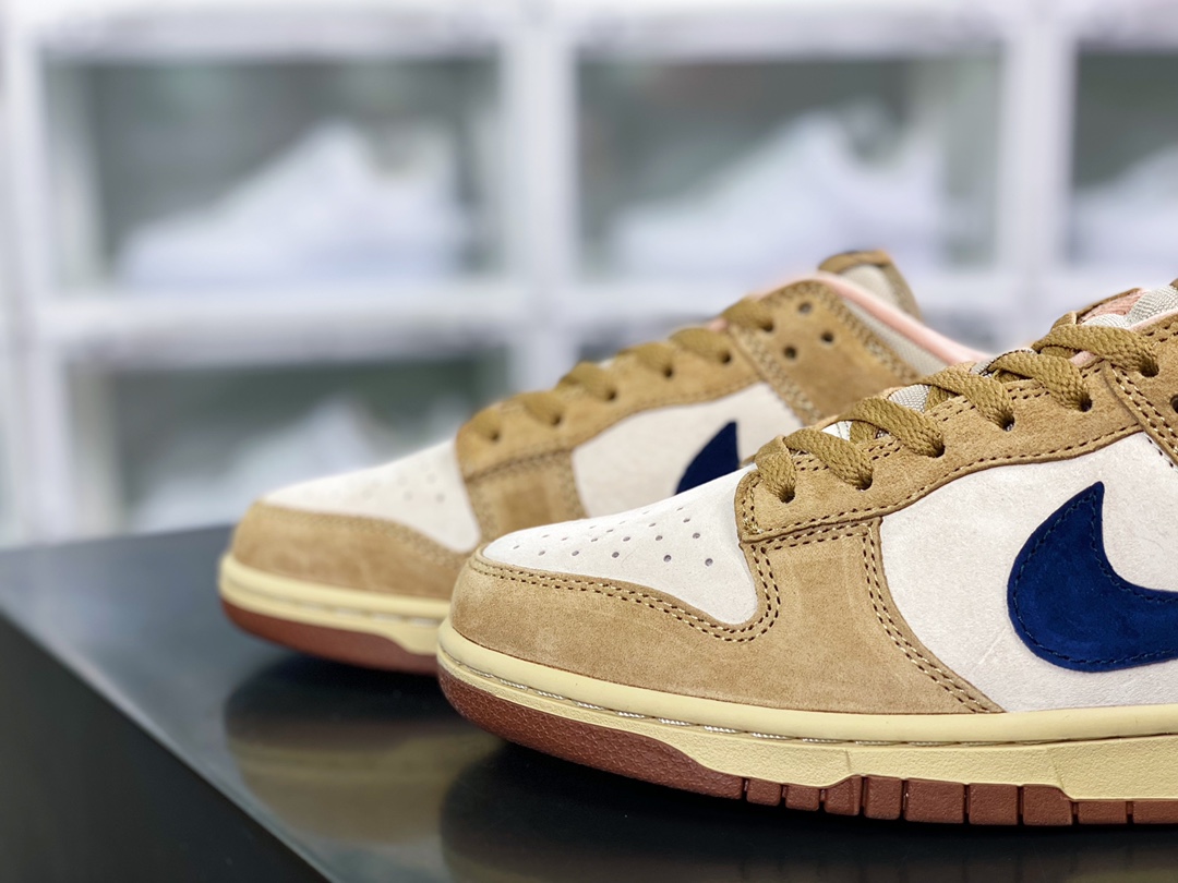 280 SB Dunk Low Cl”Jordan Pack”扣篮系列低帮休闲运动滑板板鞋“翻毛棕米白蓝勾”304714-741