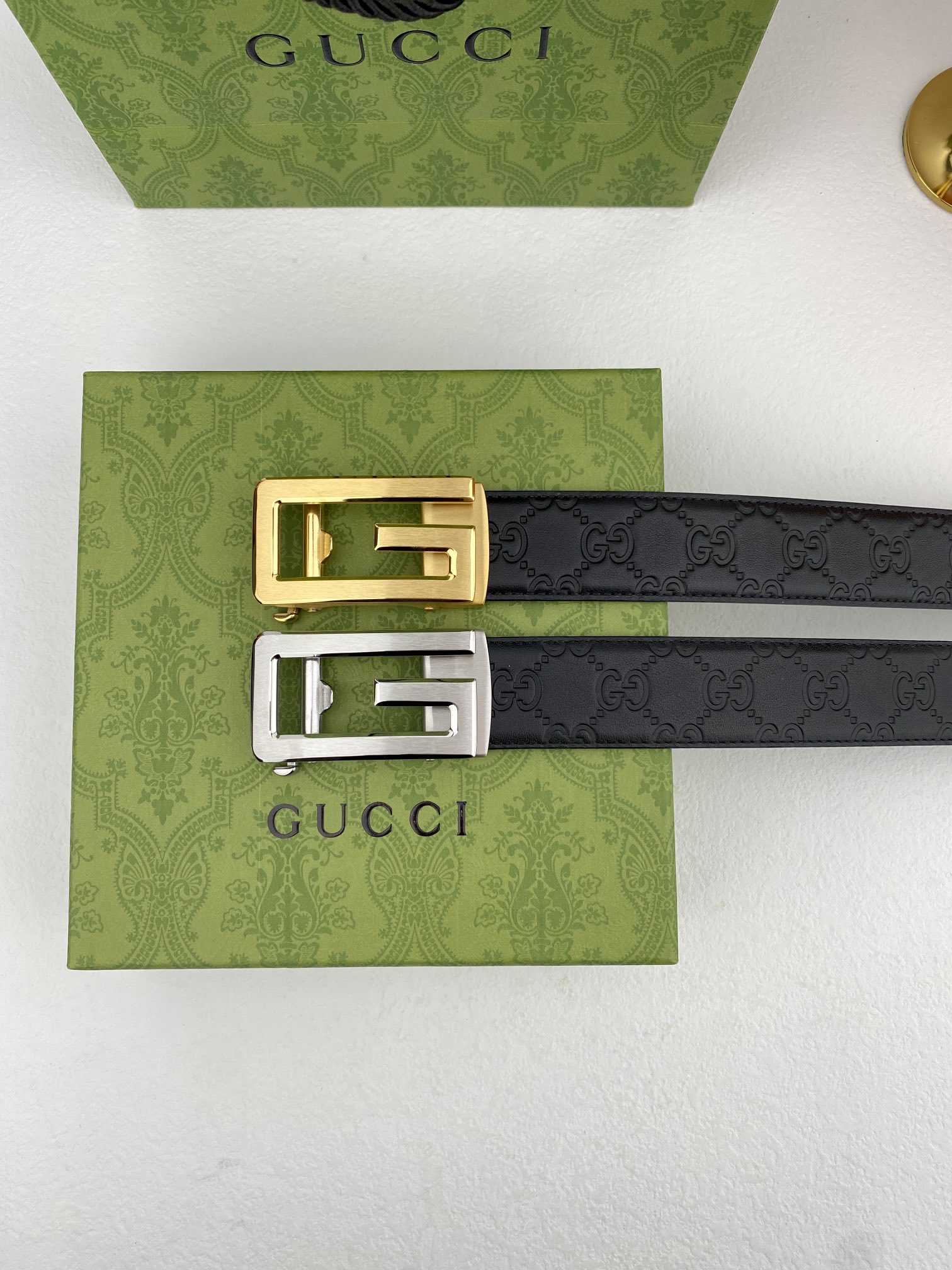 Gucci进口原版头层牛皮宽3.5C