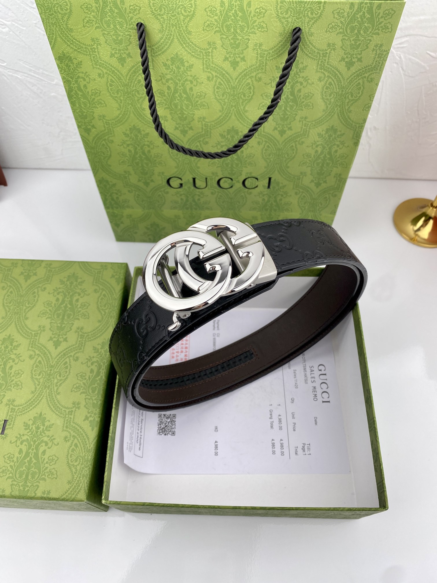 配全套包装礼盒Gucci进口原版头层
