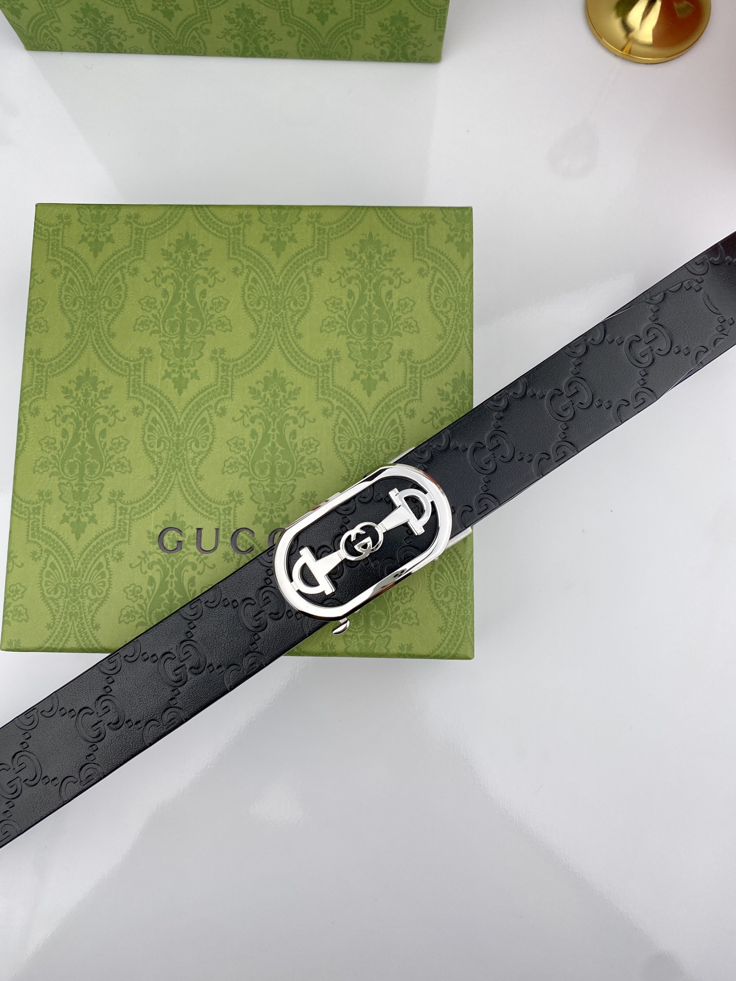 Gucci进口原版头层牛皮宽3.5C
