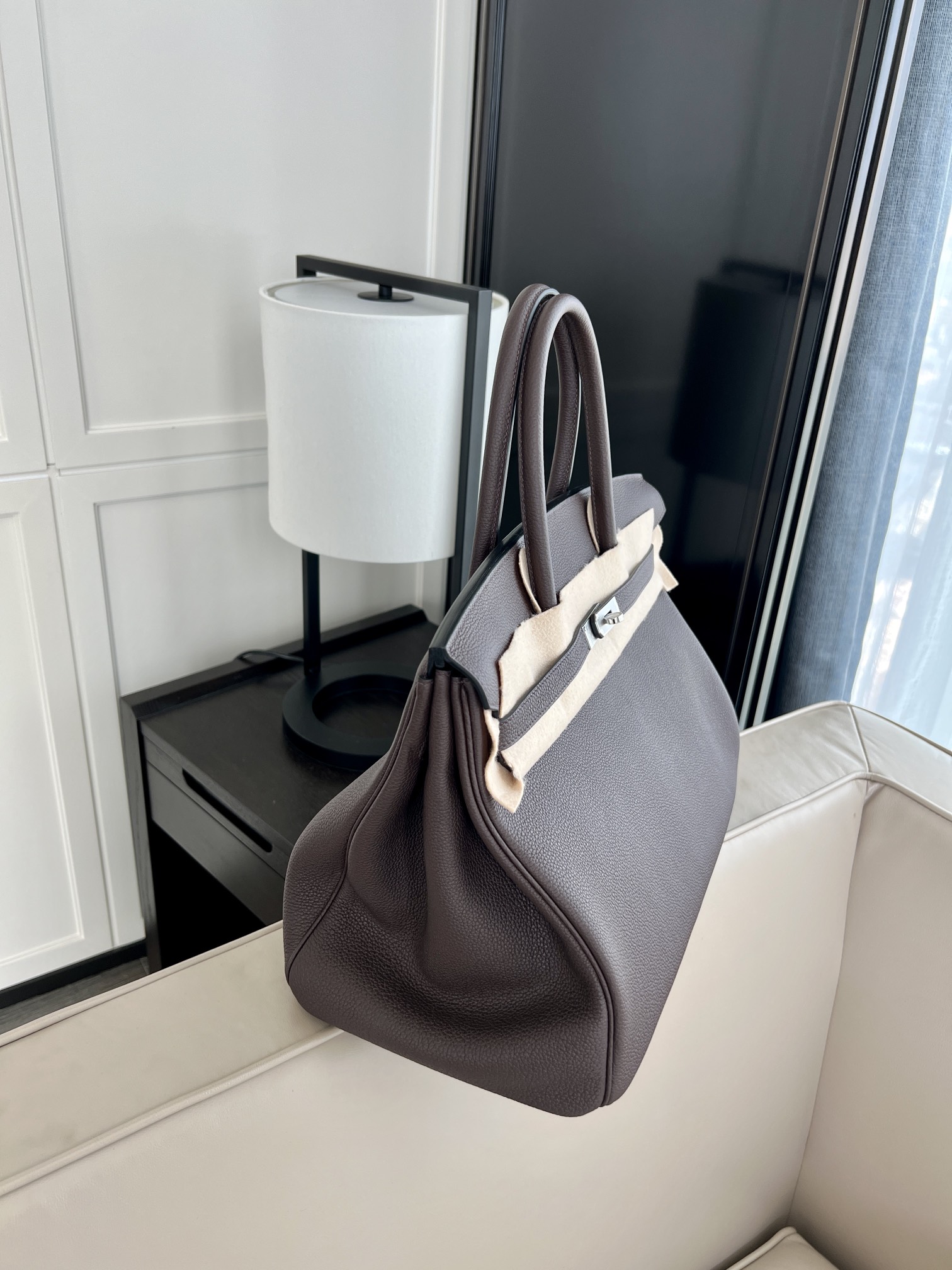 Elegant Birkin 40cm Togo Leather Handbag with Silver Hardware 5 i1665205452 6005 0