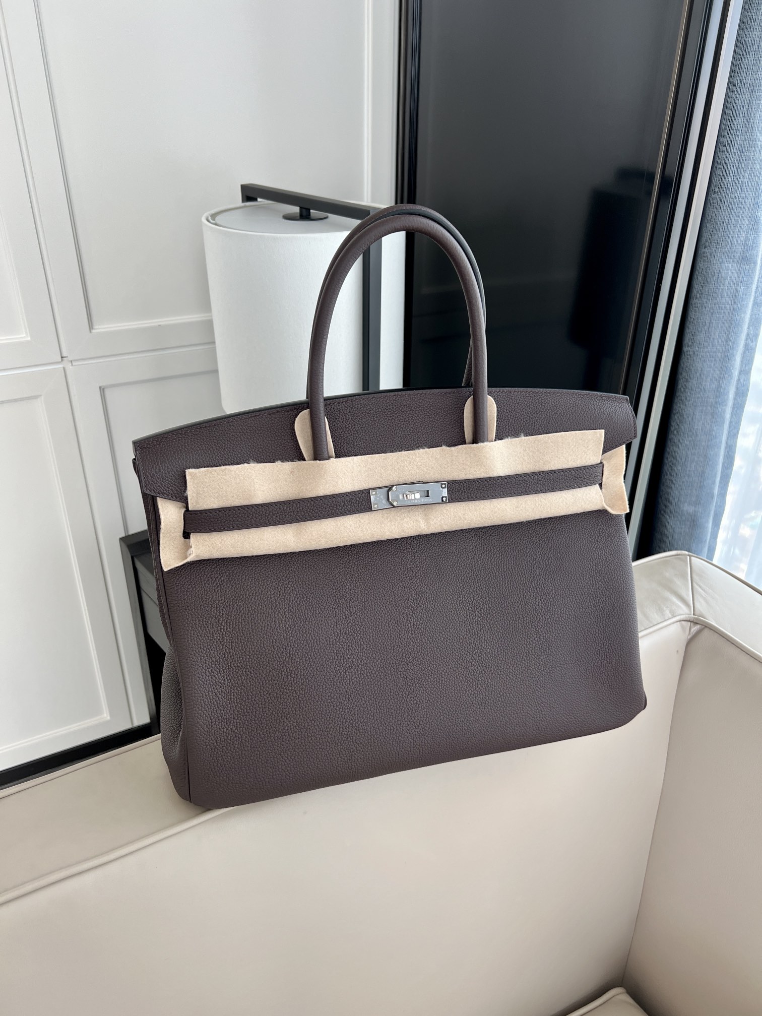 Elegant Birkin 40cm Togo Leather Handbag with Silver Hardware 9 i1665205452 7305 8