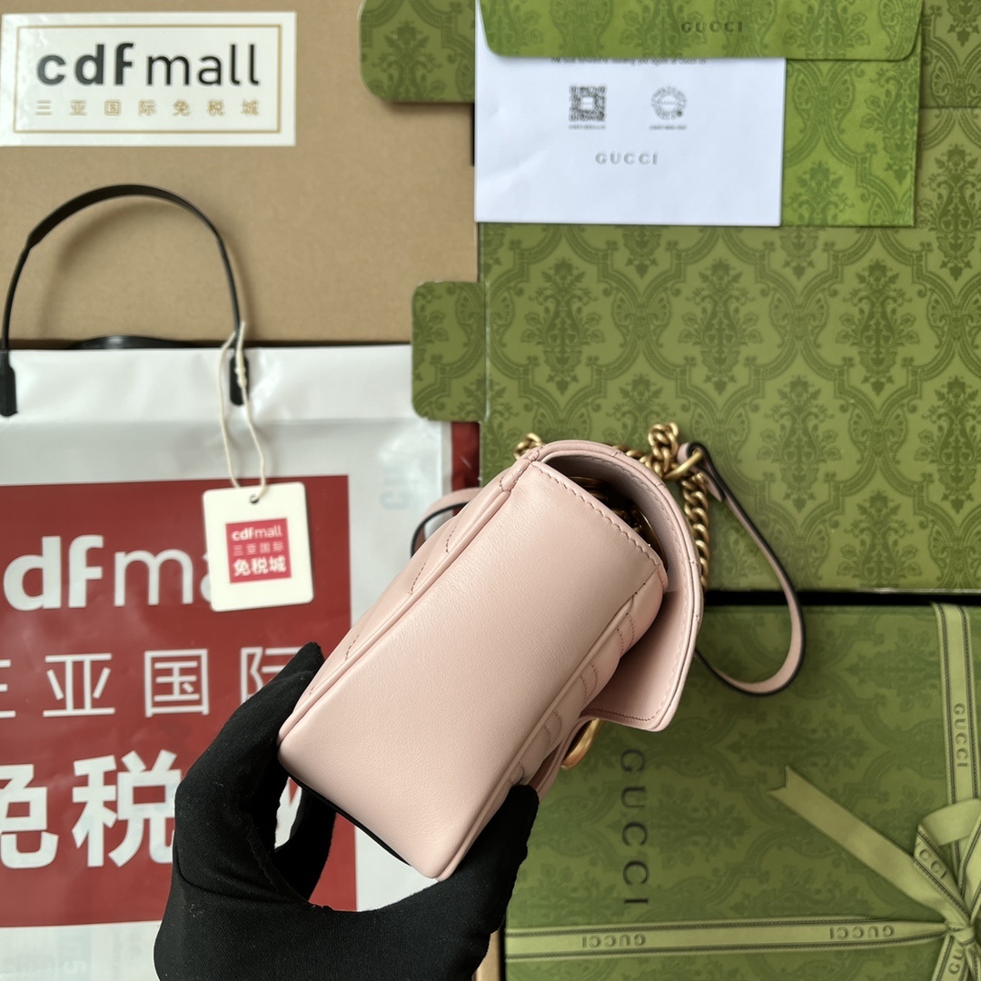 原厂皮配Cdfmall三亚免税店手提袋GGMarmont系列经典之王销售王正品原厂皮#446744尺寸2