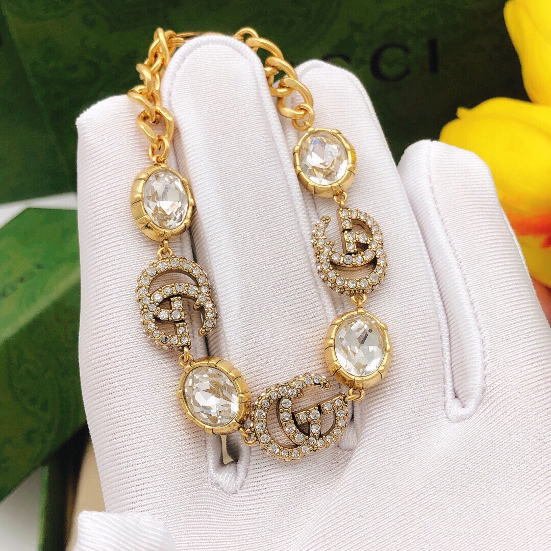 编号GSL0030
Gucci古驰双镶钻G 手链