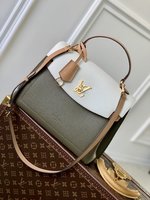 Louis Vuitton LV Lockme Ever Bags Handbags Green Silver Calfskin Cowhide Fashion M51395