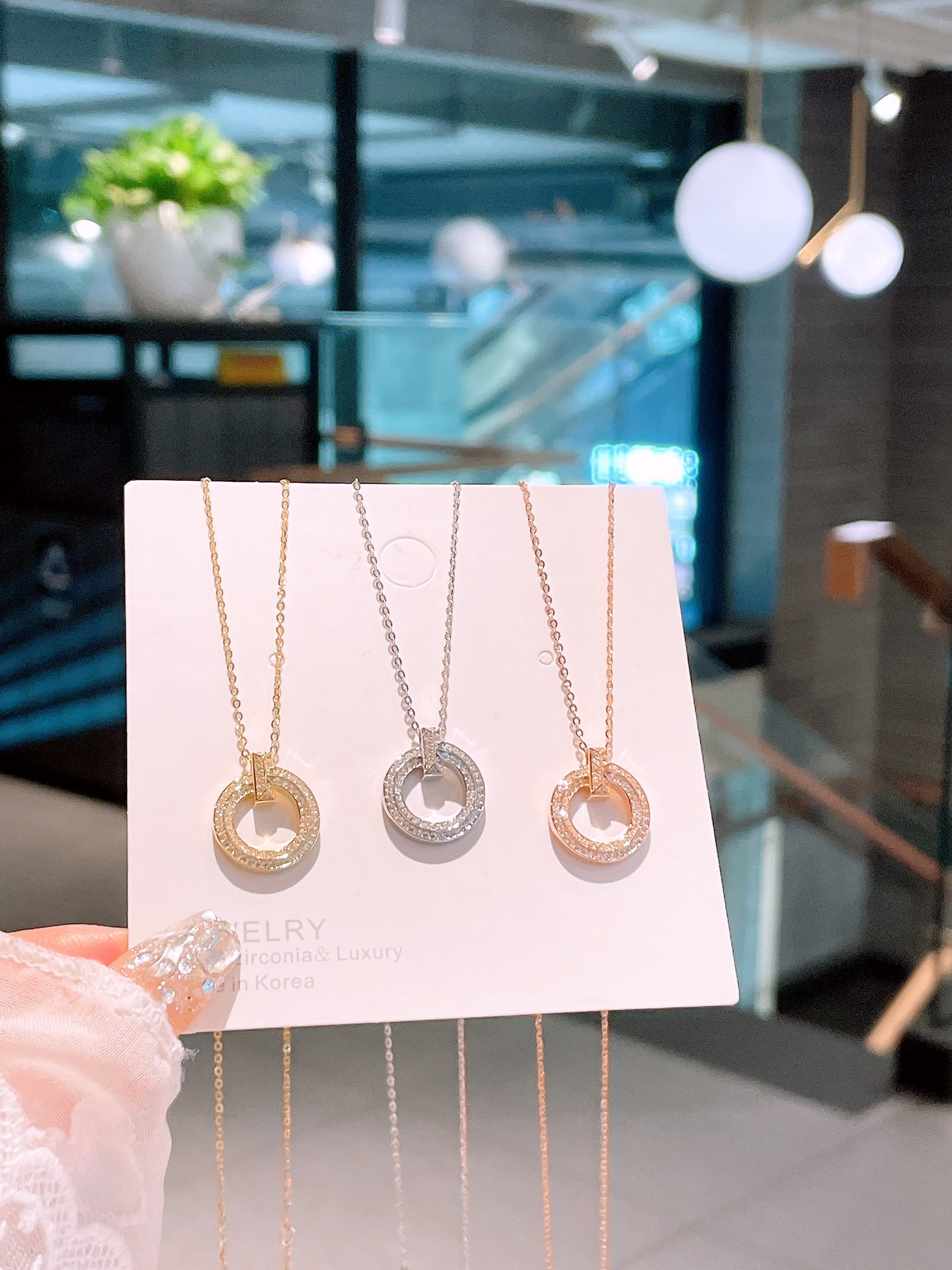 Fine Silver Necklace Light Luxury Housewarming Gold