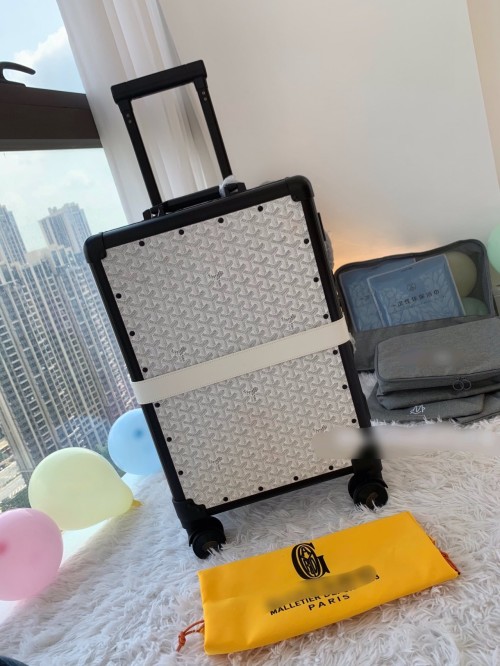 Goyard Luggage Rolling Suitcase 20/24 Inch Cabin Travel Trolley Bag 1 Goyard Luggage Rolling Suitcase 20/24 Inch Cabin Travel Trolley Bag