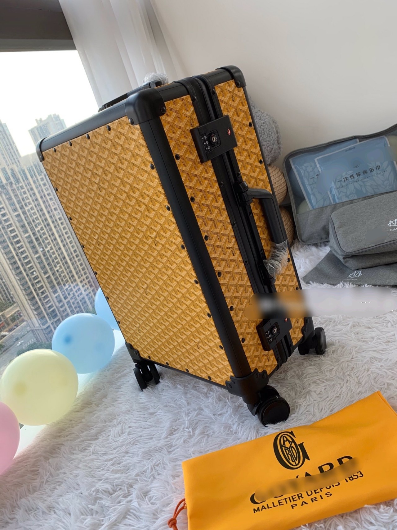 Goyard Vintage Luggage Rolling Suitcase,20/24 Inch,includes Dust Bag & Straps 4 a1665287899049 4026