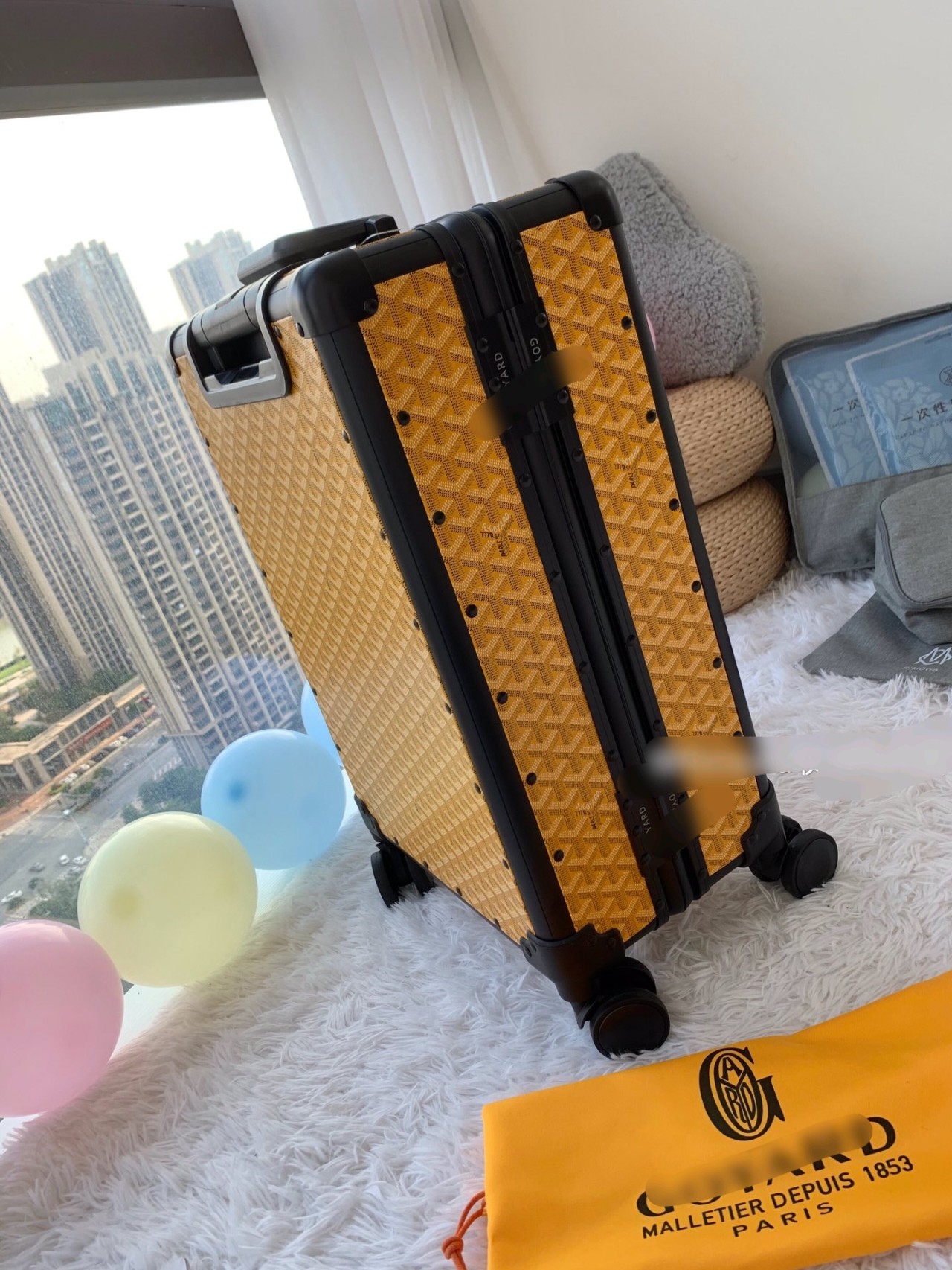 Goyard Vintage Luggage Rolling Suitcase,20/24 Inch,includes Dust Bag & Straps 5 a1665287899426 3583