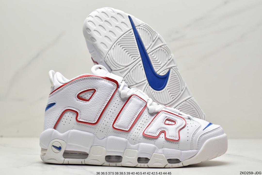这款Nike Air More Uptempo 通体采用白色皮革DX2662-100
