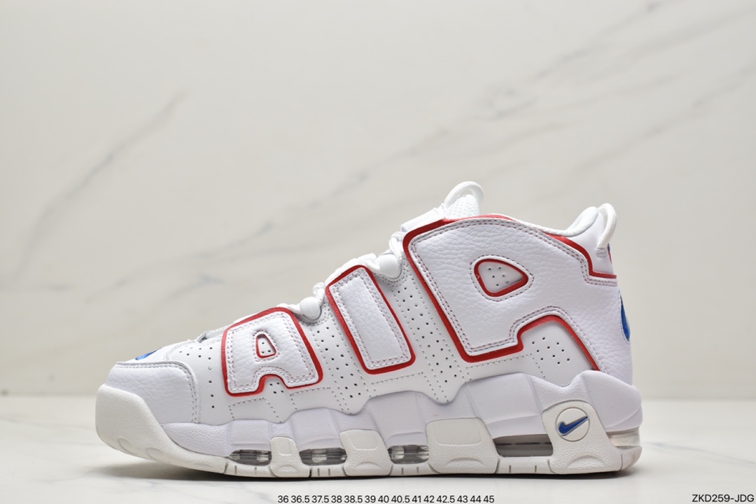 这款Nike Air More Uptempo 通体采用白色皮革DX2662-100