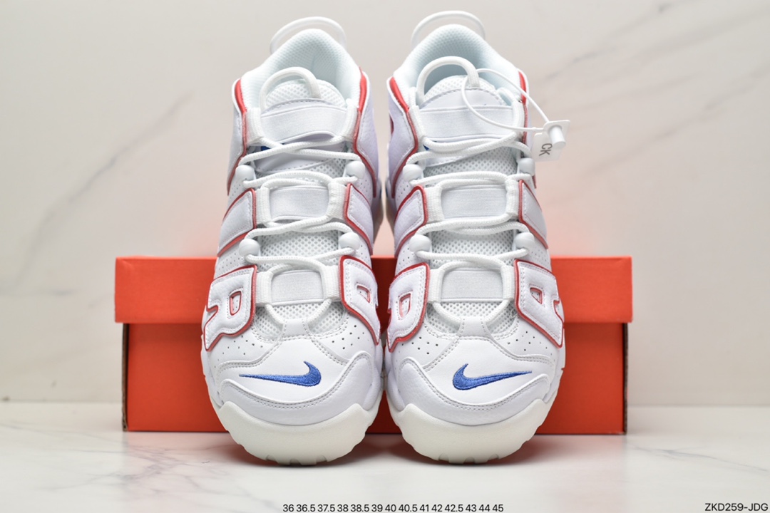 这款Nike Air More Uptempo 通体采用白色皮革DX2662-100