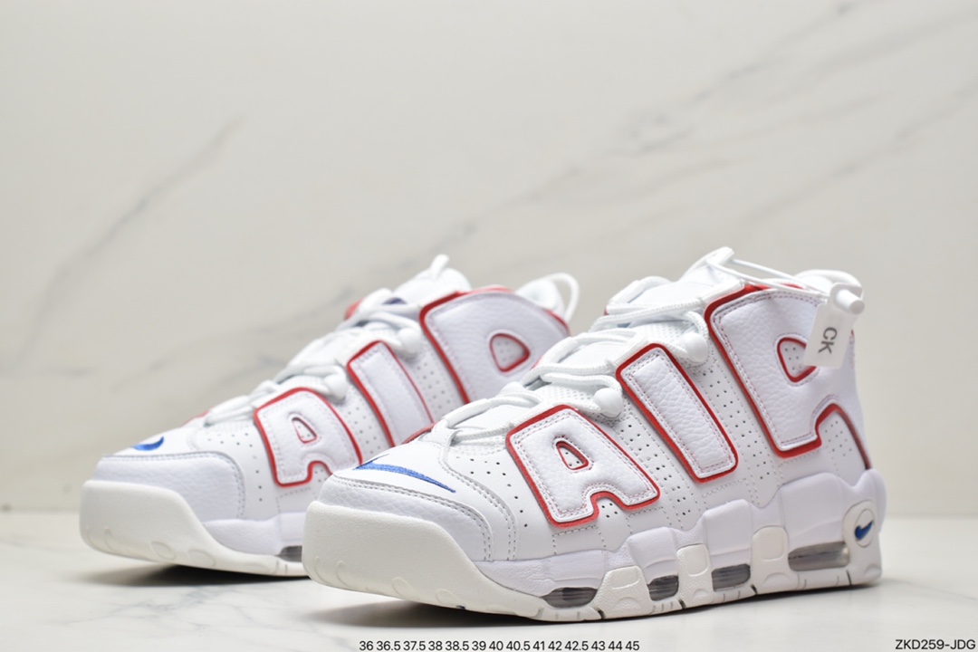 这款Nike Air More Uptempo 通体采用白色皮革DX2662-100