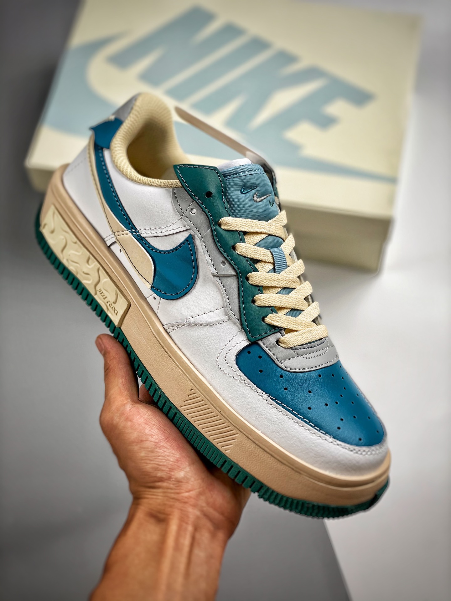 Núcleo 4 Nike Air Force 1 Fontanka "Macaroon" "Macaron" zapatillas casuales de skate de caña baja retro Air F…