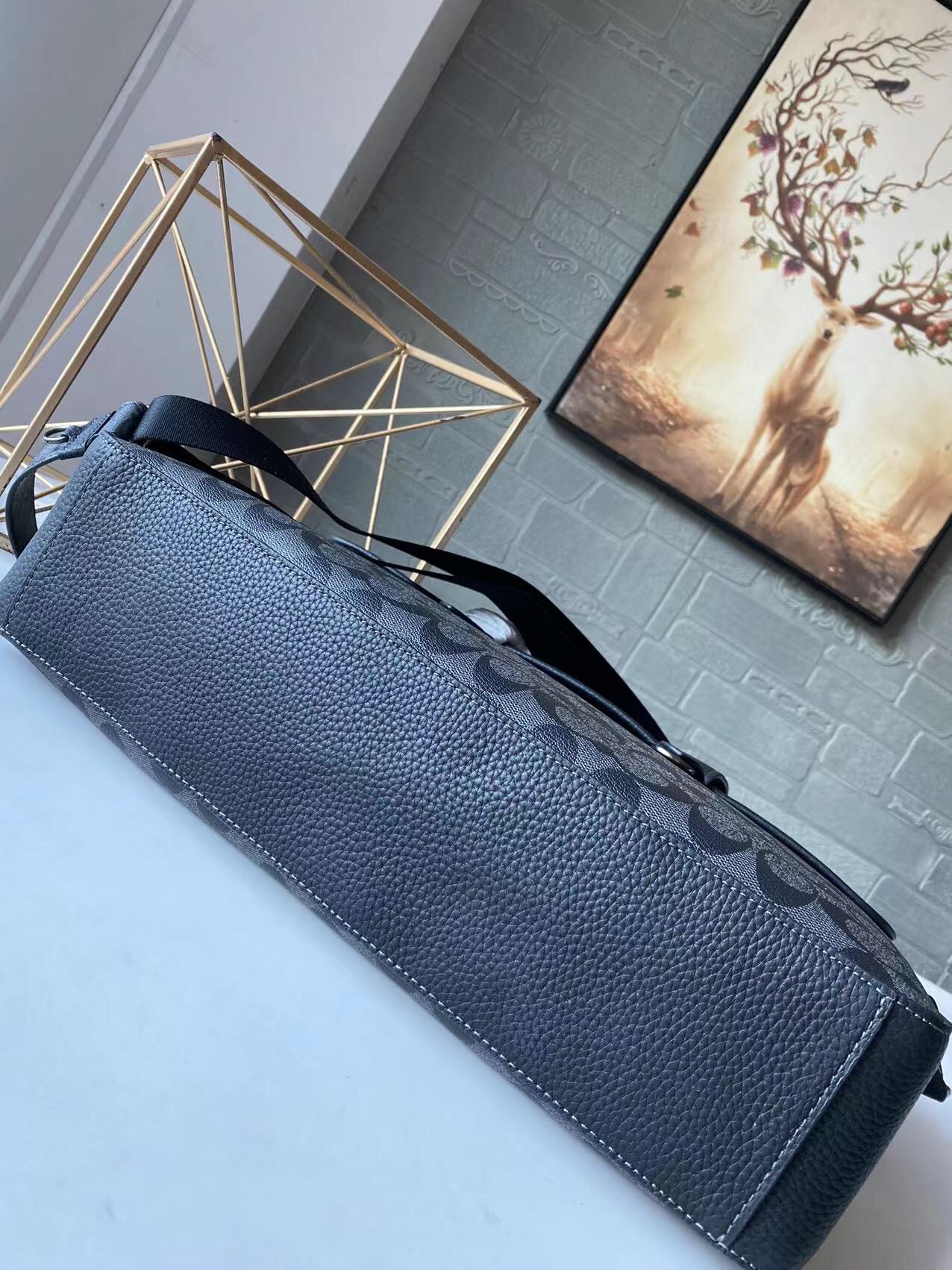 Coach 新款COACH 蔻驰C9873 新款Sullivan系列男士商务公文包 PVC老花料拼皮材质