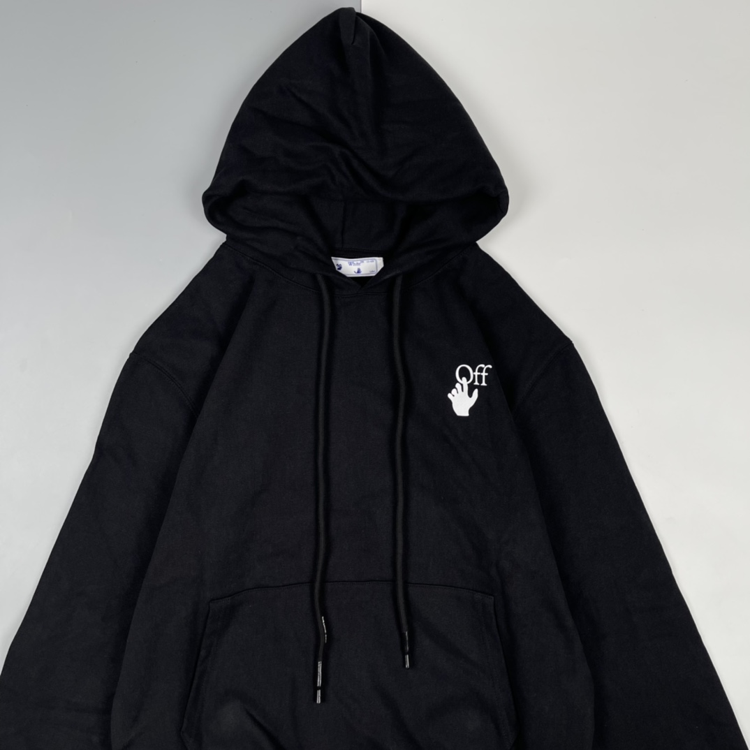 0 OFF WHITE CO VIRGIL 21FW 宗教骷髅头箭头印花连帽卫衣