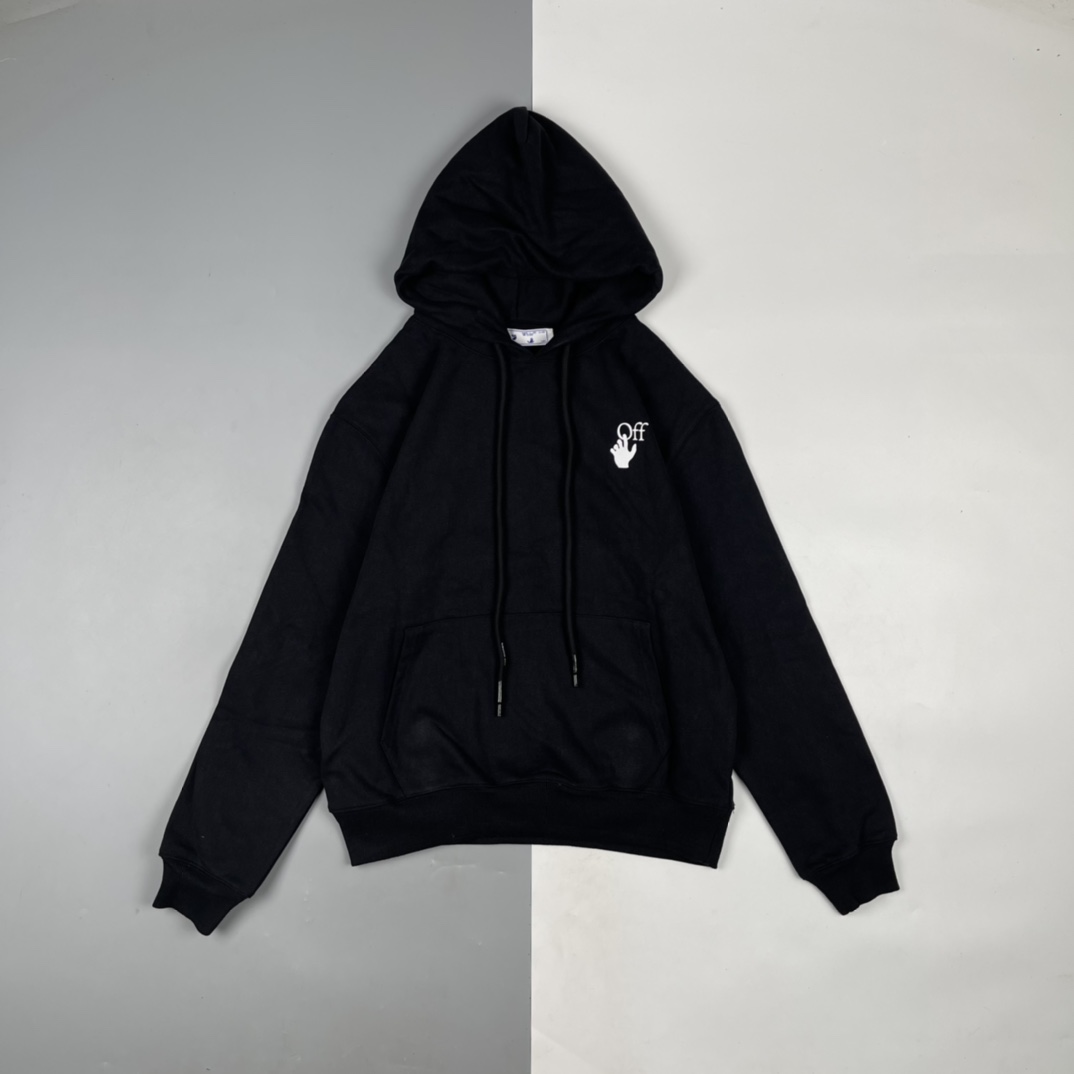 0 OFF WHITE CO VIRGIL 21FW 宗教骷髅头箭头印花连帽卫衣