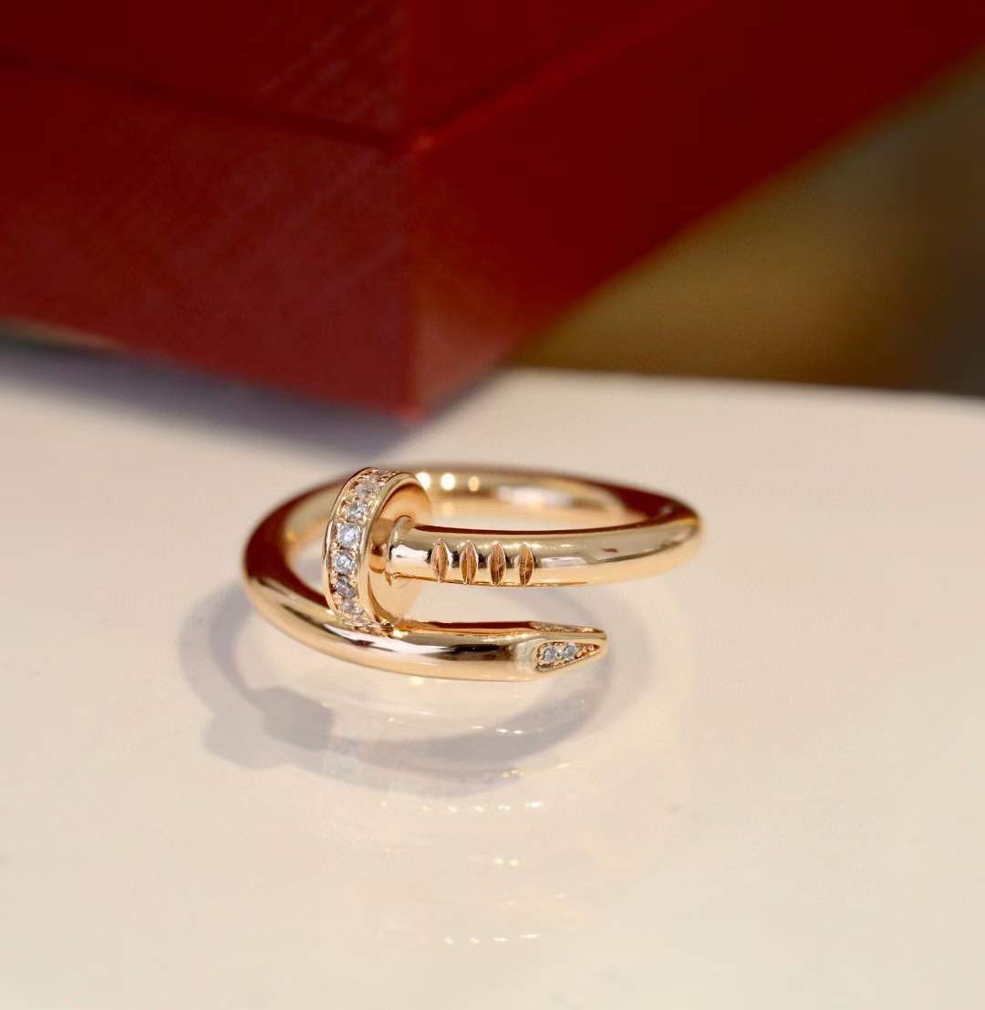 Cartier Cartier 款钉子戒指，头尾镶钻戒指