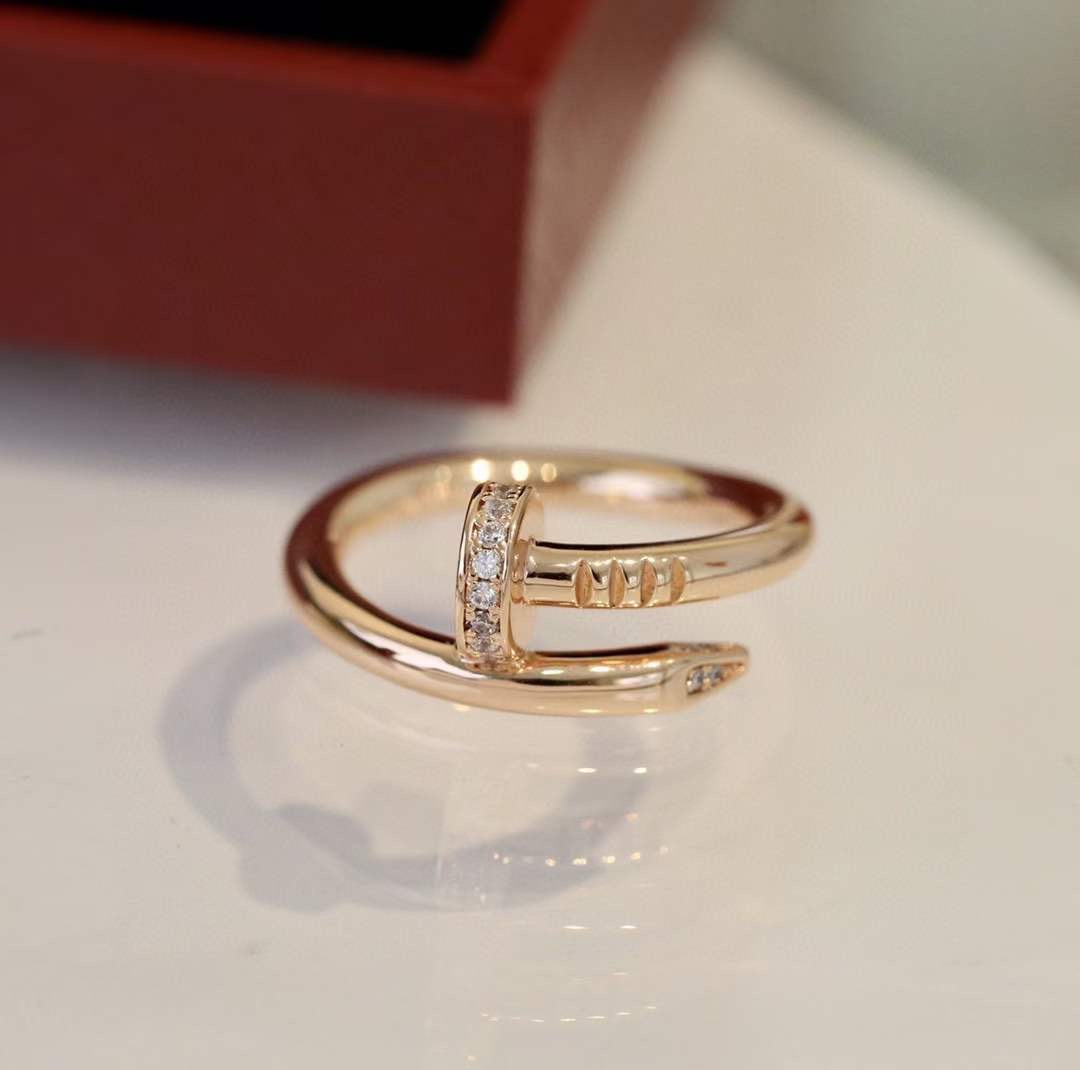 Cartier Cartier 款钉子戒指，头尾镶钻戒指