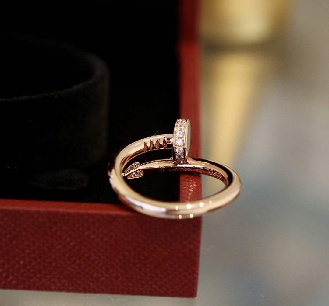 Cartier Cartier 款钉子戒指，头尾镶钻戒指